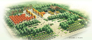 稷山縣后稷文化廣場(chǎng)鳥瞰圖